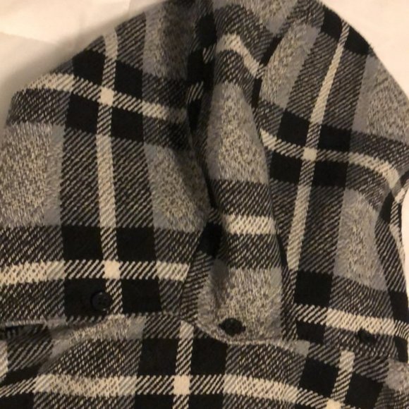 Women’s JouJou Plaid Pea Coat Jacket-size M - Picture 6 of 16